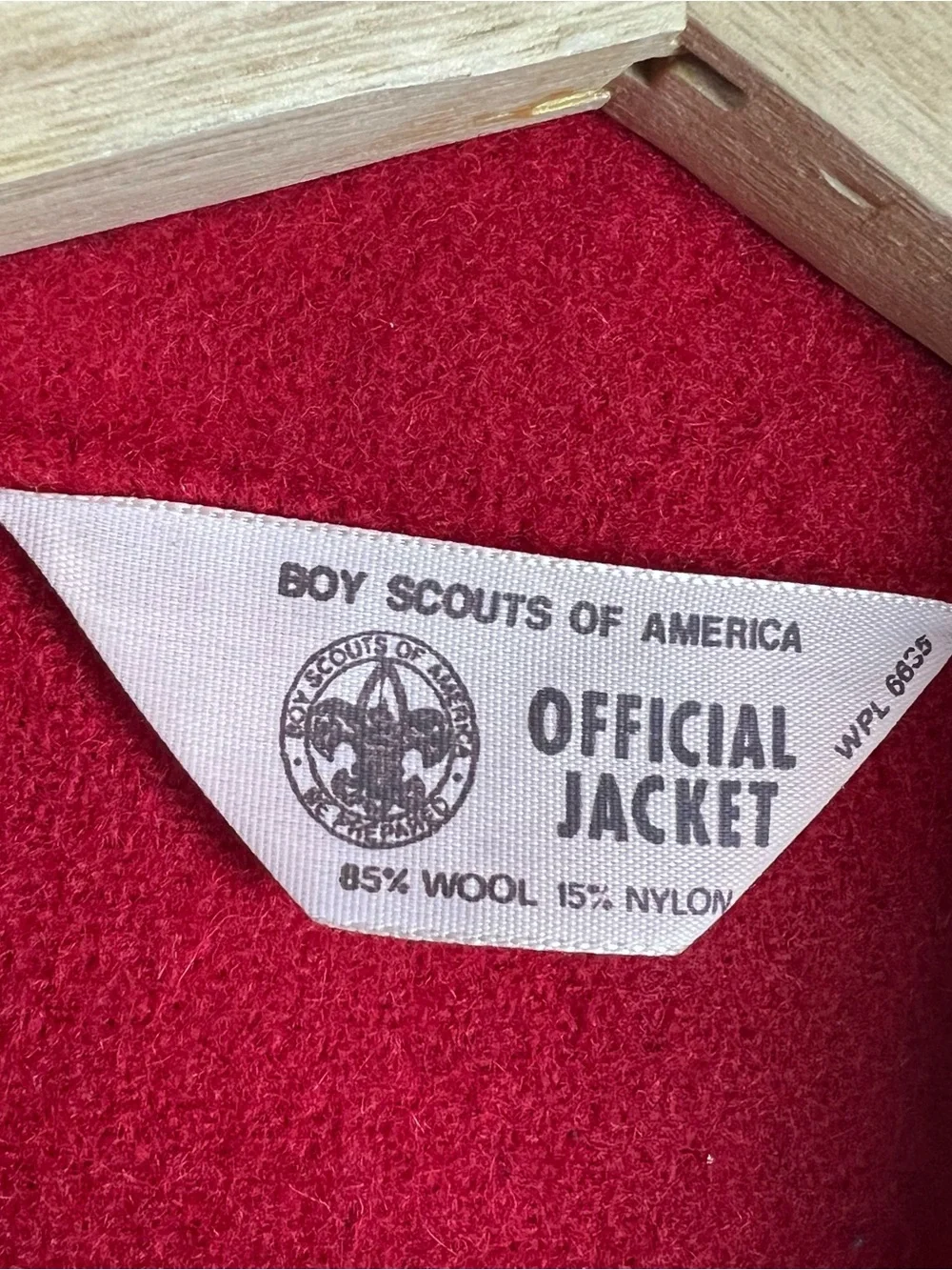 Vintage 70's BSA Boy Scout Of America Official Red Wool Jacket Size 46 Mens